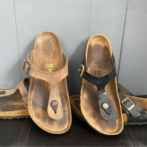 Lot 2 Birkenstock Gizeh Sandal 38/7 women's  - Pre-owned